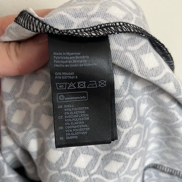 H&M Black + White Patterned Mini Dress - Picture 8 of 9